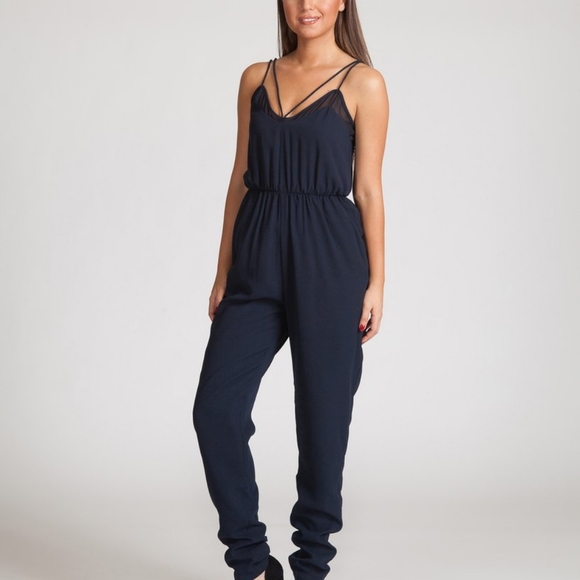 Finders Keepers Dark Blue Jumpsuit - Picture 1 of 11